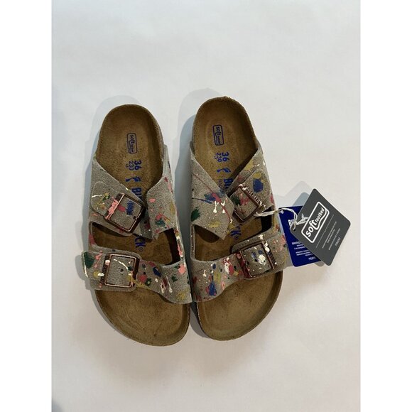 Birkenstock x The GREAT. Arizona Paint in Taupe - Picture 5 of 8